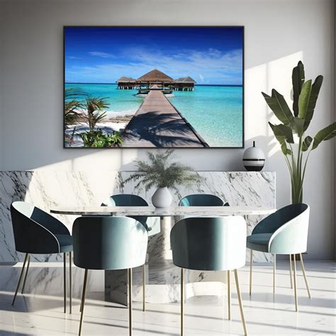 Maldives Island Beach House | Beachside Wall Art Prints – The Canvas Hive