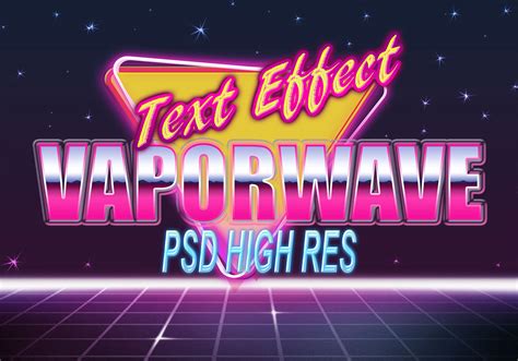 Vaporwave Text Effect PSD - Free Photoshop Brushes at Brusheezy!