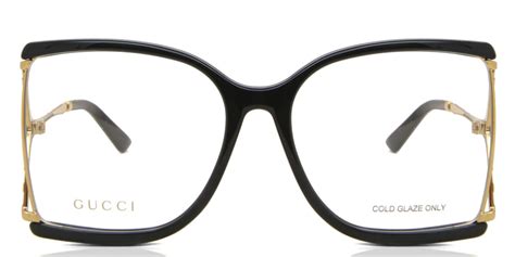 Gucci GG0592O 001 Eyeglasses in Black/Gold | SmartBuyGlasses USA