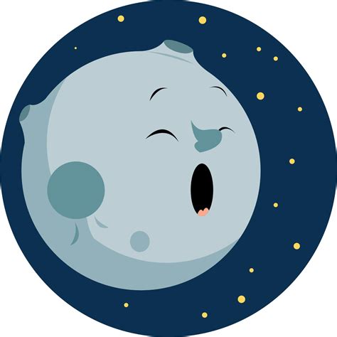 Blue moon, illustration, vector on white background. 13697201 Vector ...