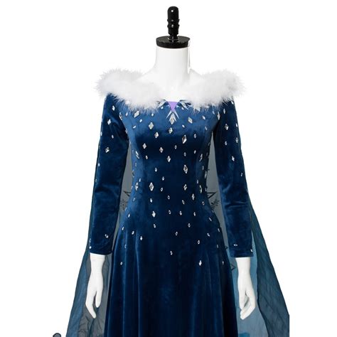 Olaf's Frozen Adventure Princess Elsa Dress Halloween Cosplay Costume ...