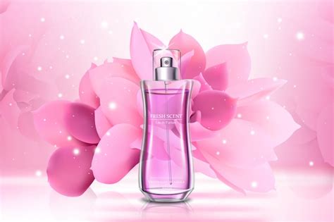 Premium Vector | Realistic glass perfume advertising banner template