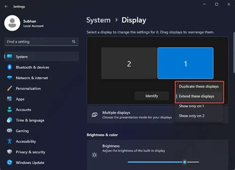 How To Duplicate Or Extend Screen On Windows 11/10