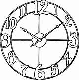 Big Number Old Clock Coloring Page  Wecoloringpagecom sketch template