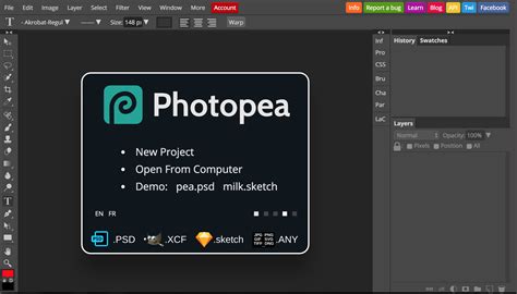 Photopea, le clone de Photoshop qui fonctionne dans votre navigateur Internet