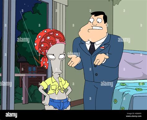 AMERICAN DAD, (from left): Roger the Alien, Stan Smith, 'Brains, Brains & Automobiles', (Season ...