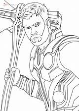 Marvel Coloring Pages Thor sketch template