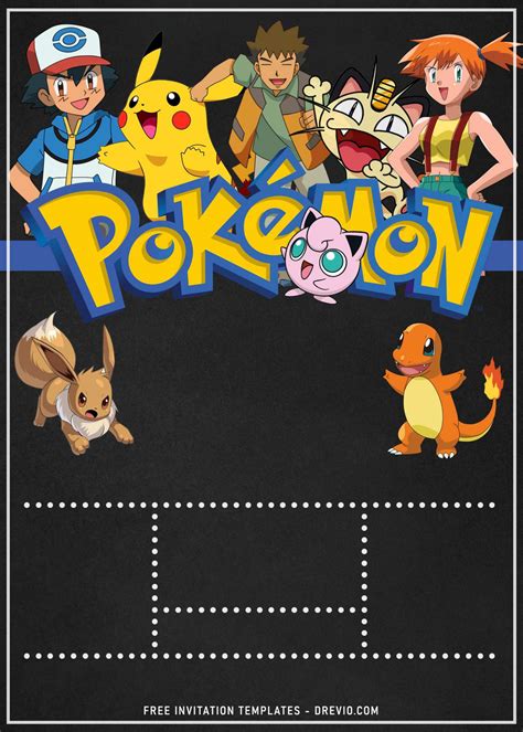 11+ Pokemon Birthday Party Invitation Templates - Drevio : Free And ...