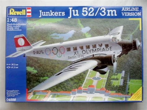 REVELL 1/48 04558 JUNKERS Ju 52/3M AIRLINE VERSION Model Kit