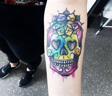 Sugar Skull tattoo by Kerste Diston | Post 23696