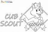 Coloring Scout Cub Pages Scouts Printable Perseverance Boy Kids  sketch template