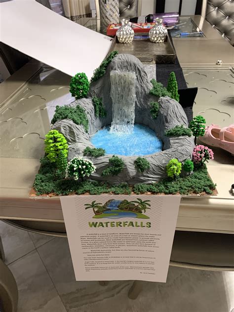 Waterfall diorama | Diorama, Waterfall