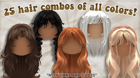 25 ROBLOX HAIR COMBOS! *with links & codes* BLONDE, BROWN, BLACK ...