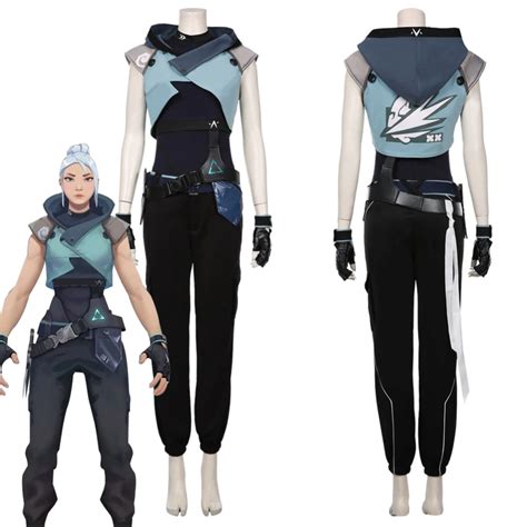 Game Valorant Jett Cosplay Costume Halloween Jumpsuit Outfit Cosplay ...