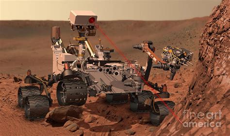 Mars Rover Firing Laser Photograph by NASA and Science Source - Pixels