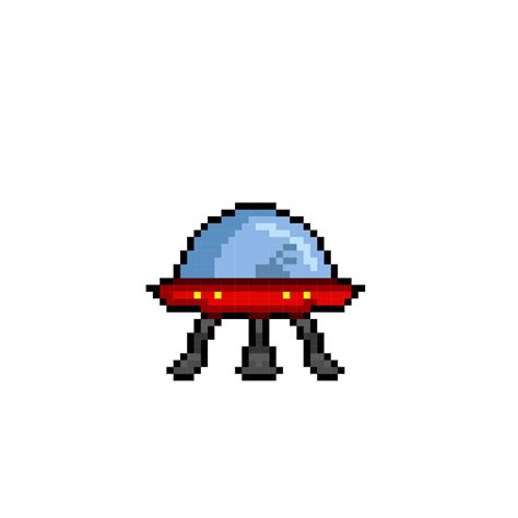 UFO in pixel art style 20577485 Vector Art at Vecteezy