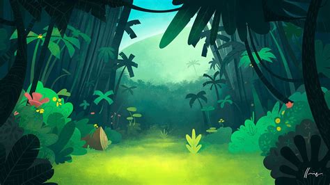 Harrdy | Animated Short on Behance | Landscape illustration, Environment concept art, Art background