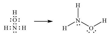 Draw the Lewis structure for NH2OH. | Homework.Study.com