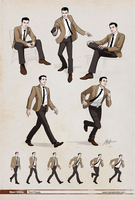 Man 1960s Dynamic poses. by javieralcalde on DeviantArt