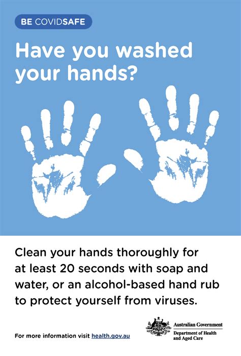 Have you washed your hands? – COVID-19 and influenza poster | Australian Government Department ...