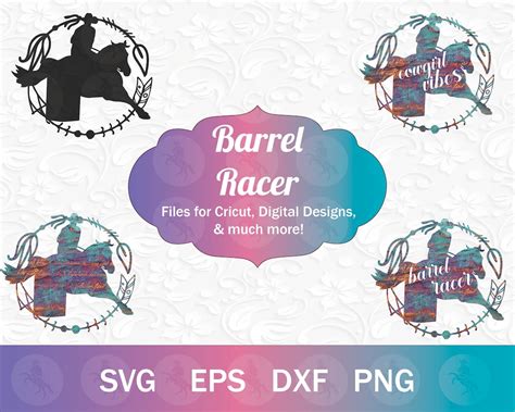 Barrel Racer SVG PNG Bundle, Barrel Racing SVG, Cowgirl and Horse Svg ...