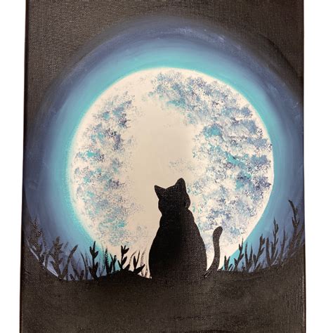 Cat Moon Painting – Craft Theory