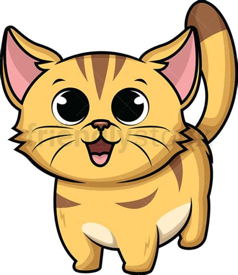 Cute Baby Kitten Cartoon Vector Clipart - FriendlyStock