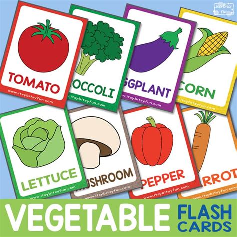 Vegetable Flashcards - Itsy Bitsy Fun