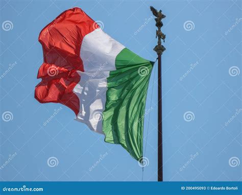 Italian Flag Called Tricolore Stock Image - Image of historic, europe: 200495093