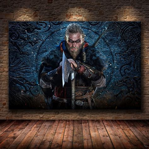 Viking Warrior Valhalla Game Canvas Poster Canvas Print Wall | Etsy