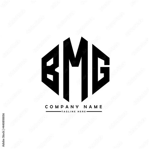 BMG letter logo design with polygon shape. BMG polygon logo monogram ...