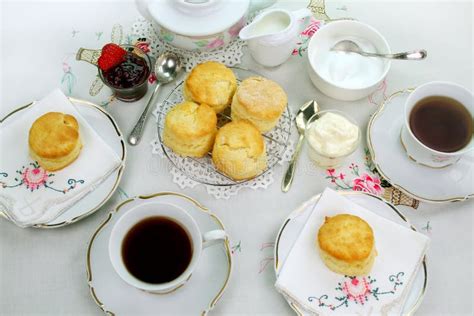 Devonshire Tea And Scones stock photo. Image of baked - 7998658