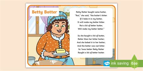 Betty Botter Tongue Twister Poster (teacher made)