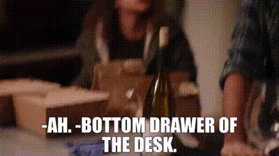 YARN | -Ah. -Bottom drawer of the desk. | Ginny & Georgia (2021 ...