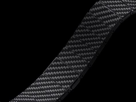 PITAKA Carbon Fiber Watch Band has 100% carbon fiber links & an adjustable bracelet length ...