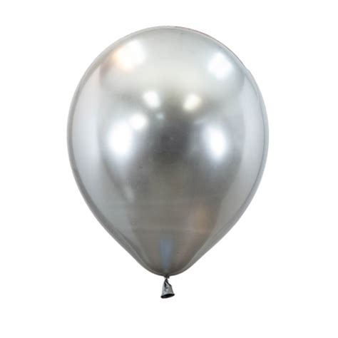 5’’ SILVER CHROME BALLOONS, 50 PCS - QUALITY WHOLESALE