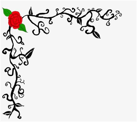 Download Rose Border - Front Page Border Design For Assignment PNG image for free. Search more ...