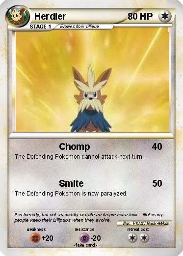 Pokémon Herdier - Chomp - My Pokemon Card