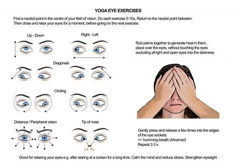 Eye exercises to ease fatigue, reduce stress and improve eyesight