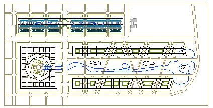 Layout plan design drawing of Industrial area - Cadbull