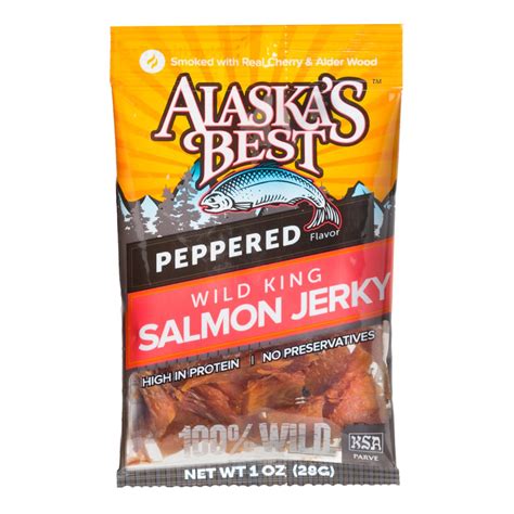 Wild Salmon Jerky 1 oz. Pouch - Peppered (6 Pouches): Amazon.com: Grocery & Gourmet Food