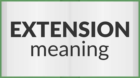 Extension | meaning of Extension - YouTube