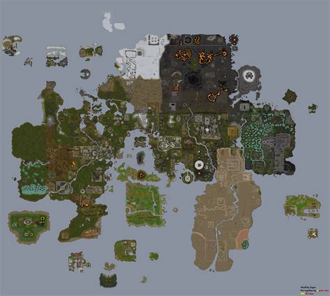 RuneScape world map w/o icons or labels. : r/runescape