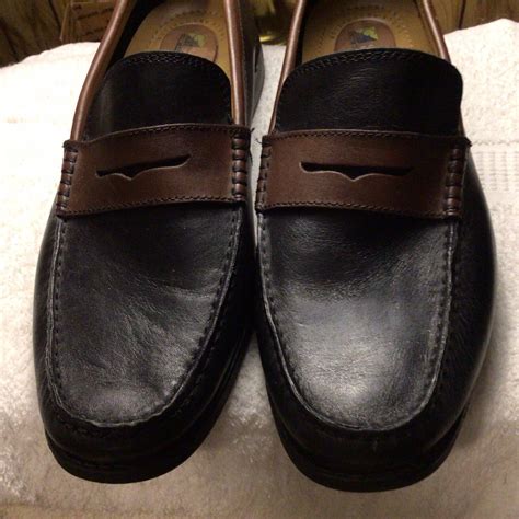 Mens Giorgio Brutini Leather Penny Loafers Brown Blac… - Gem