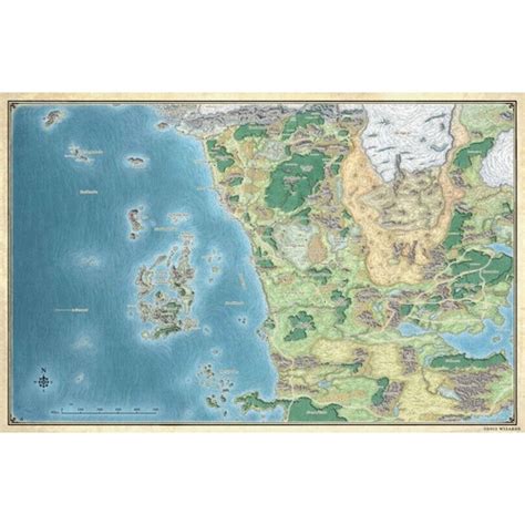 D&D Sword Coast Adventures Guide Faerun Map