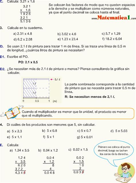 Multiplicacion Con Decimales Para Cuarto De Primaria 297