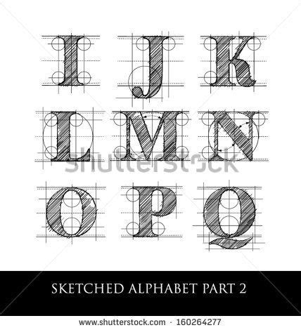 Architectural Sketched Letters Set 2 Stock Vector (Royalty Free ...