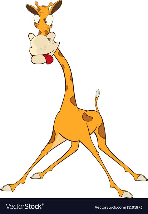 Cute Giraffe Cartoon Character Royalty Free Vector Image