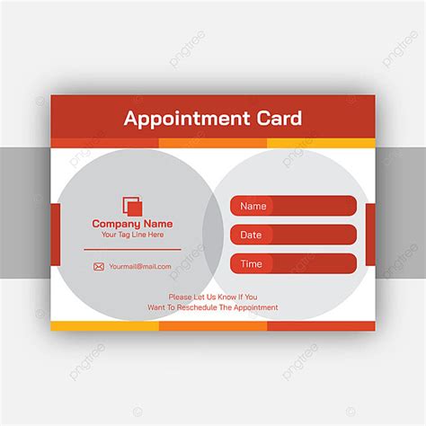 Appointment Card Template Design Template Download on Pngtree