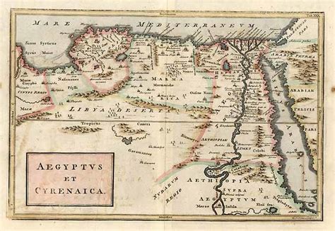 Aegyptus et Cyrenaica [Red Sea & Nile] - Barry Lawrence Ruderman Antique Maps Inc.